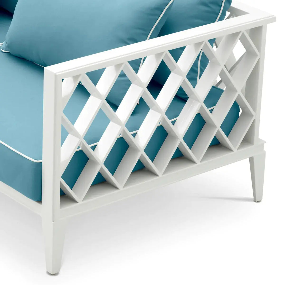 Outdoor Sofa Ocean Club S White Sunbrella Mineral Blue - image 5
