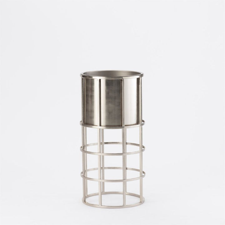 Ringed Planter-Nickel-Lg