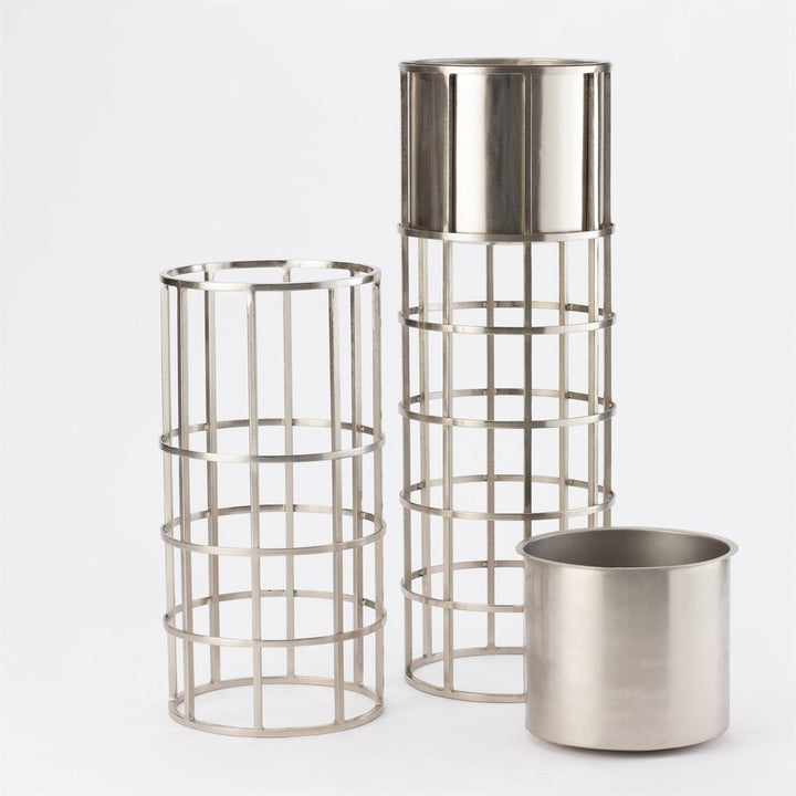 Ringed Planter-Nickel-Lg