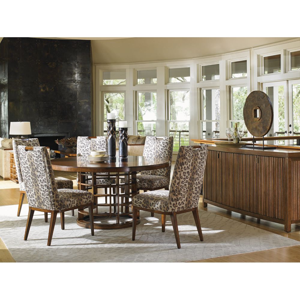 Dining Tables Meridien Round Dining Table With Wooden Top - Sebana