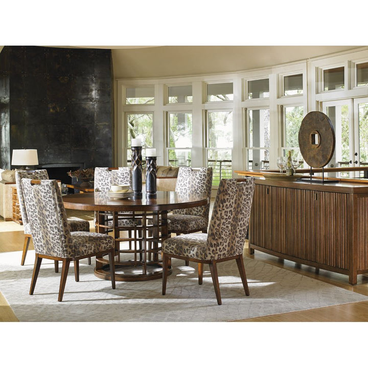 Dining Tables Meridien Round Dining Table With Wooden Top - Sebana