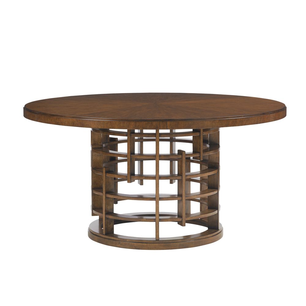 Dining Tables Meridien Round Dining Table With Wooden Top - Sebana