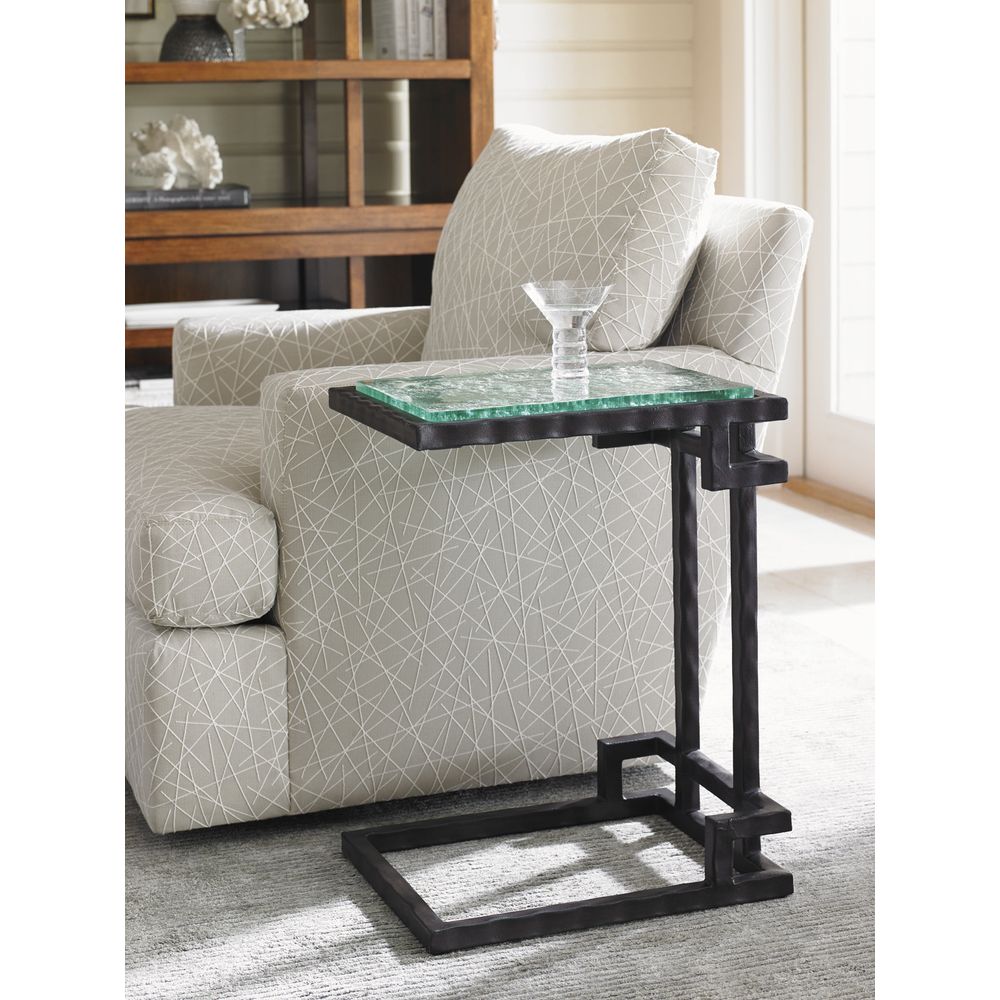 Side Tables Hermes Reef Glass Top Martini Table - Sebana