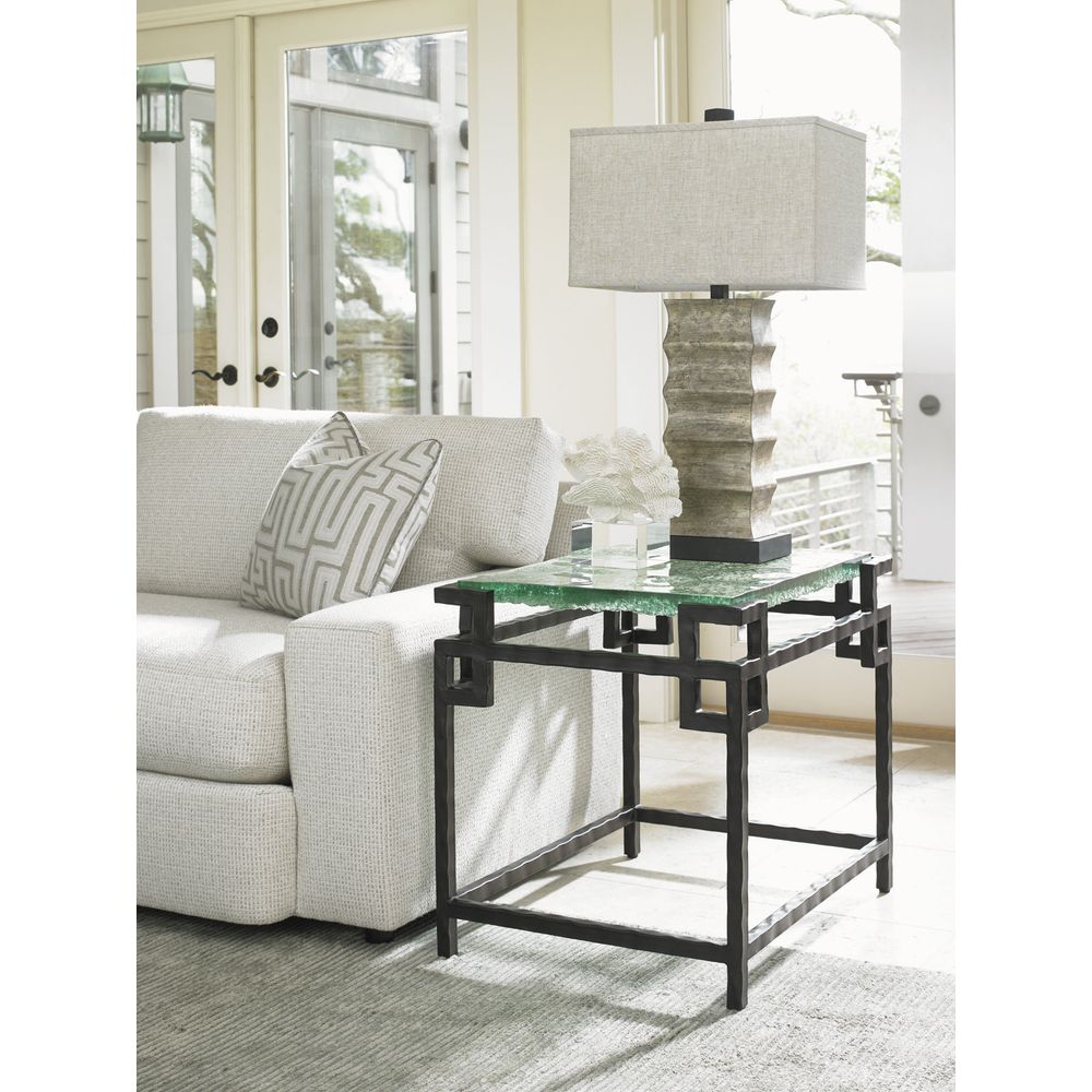 Side Tables Hermes Reef Glass Top End Table - Sebana