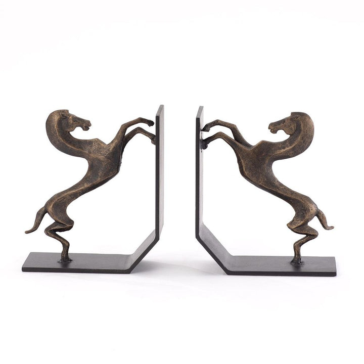 Bookends Standing Horse Bookends-Bronze