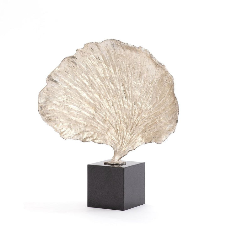Ginkgo Leaf Sculpture Silver Finish-Sm