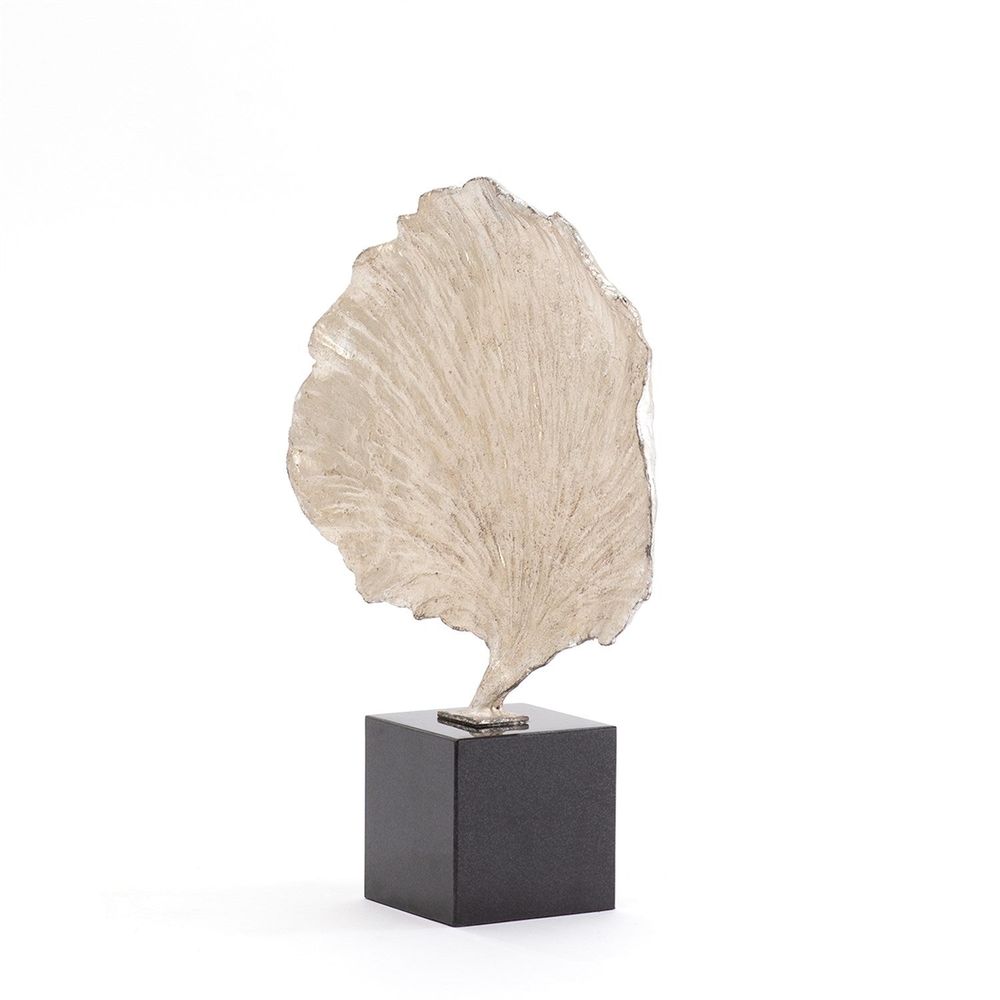 Ginkgo Leaf Sculpture Silver Finish-Sm