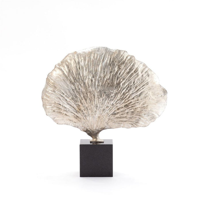 Ginkgo Leaf Sculpture Silver Finish-Sm