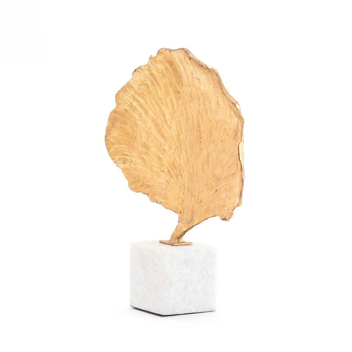 Ginkgo Leaf Sculpture Gold Finish-Lg
