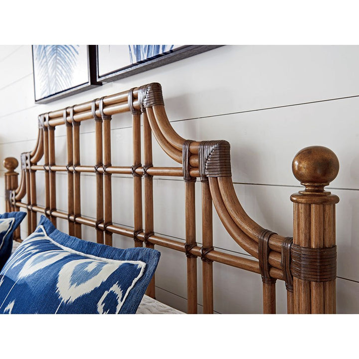 St. Kitts Rattan Bed 6/6 King - Bermuda Sands