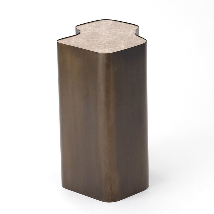 Organic Nesting Table-Bronze/Beige Marble-Lg