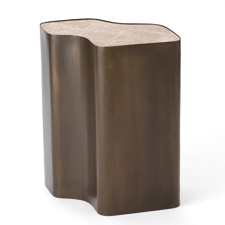 Organic Nesting Table-Bronze/Beige Marble-Sm