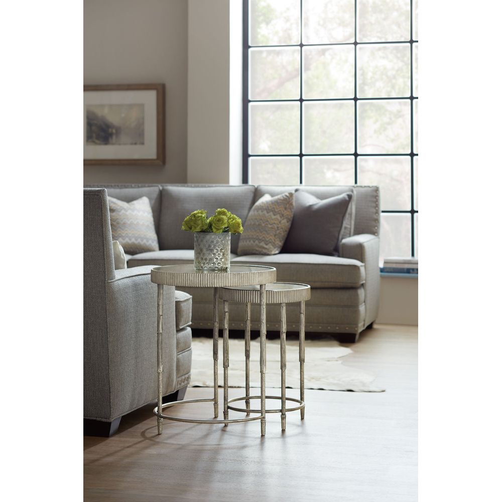 Side Tables Silver Mirror Accent Nesting Tables