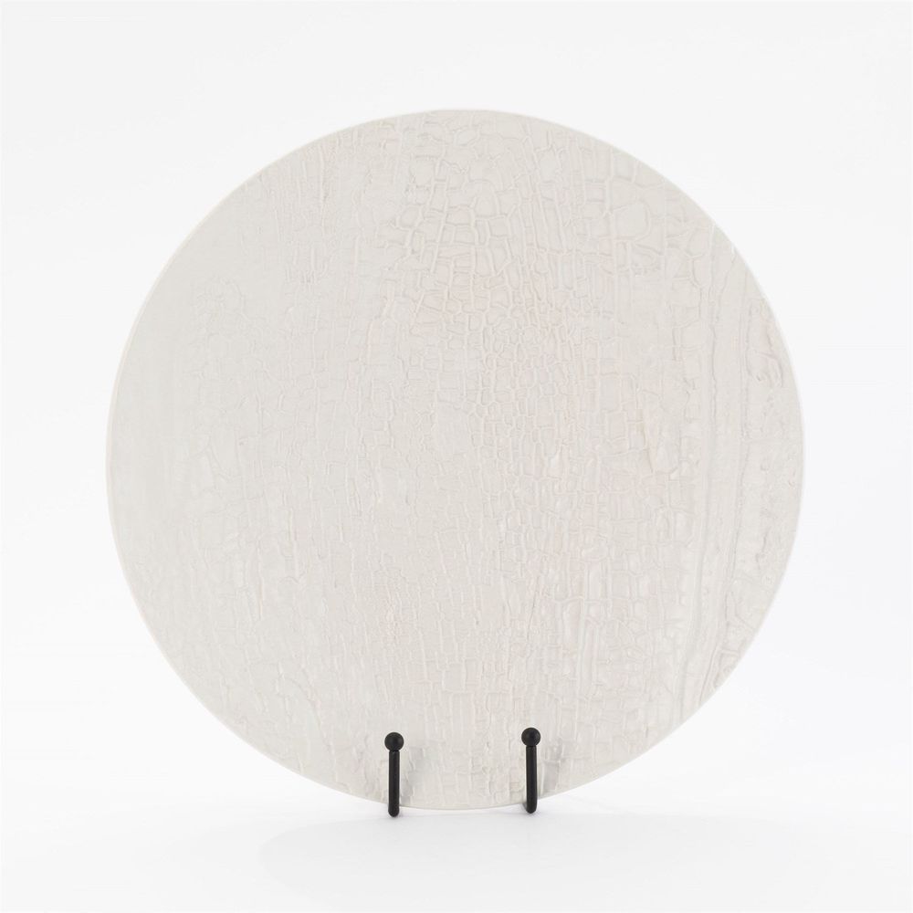 Serveware: Chargers & Server Plates Tree Texture Charger-Matte White