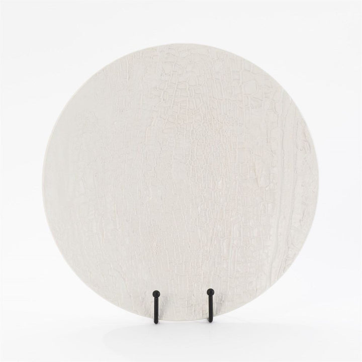 Serveware: Chargers & Server Plates Tree Texture Charger-Matte White