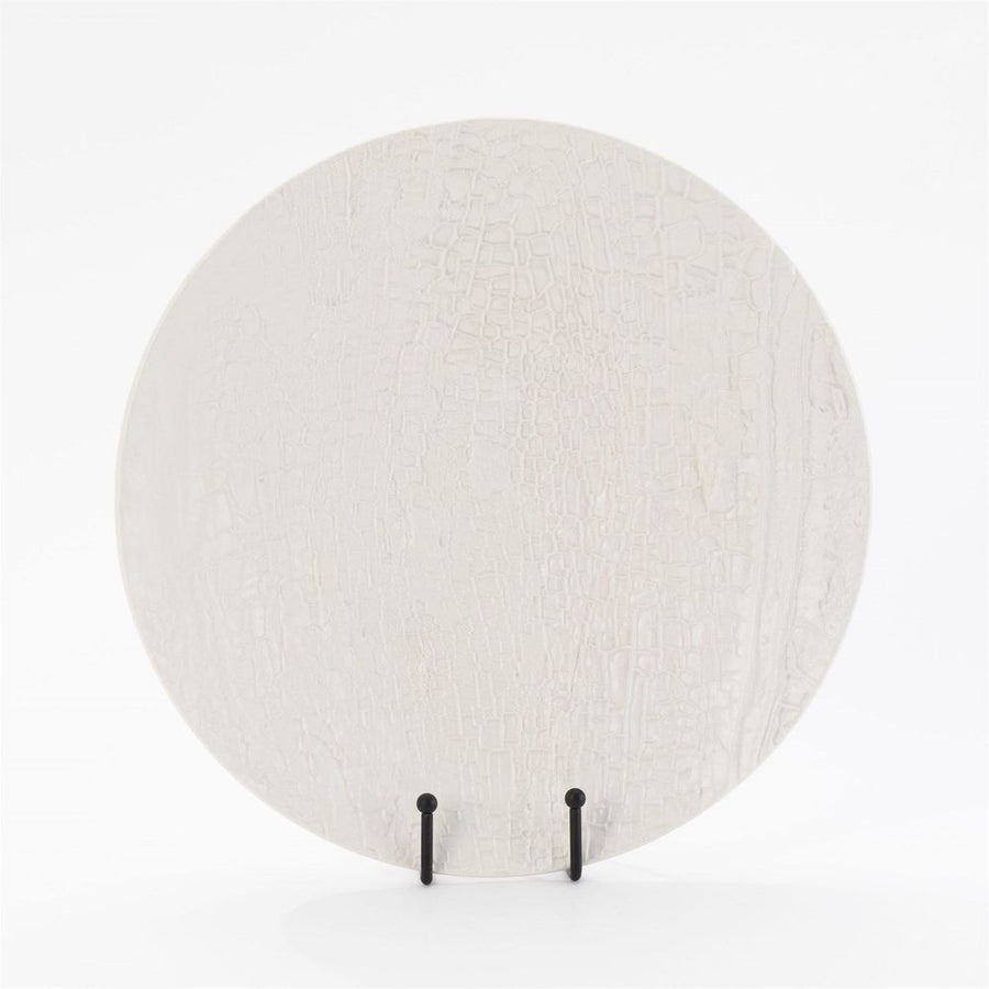 Serveware: Chargers & Server Plates Tree Texture Charger-Matte White