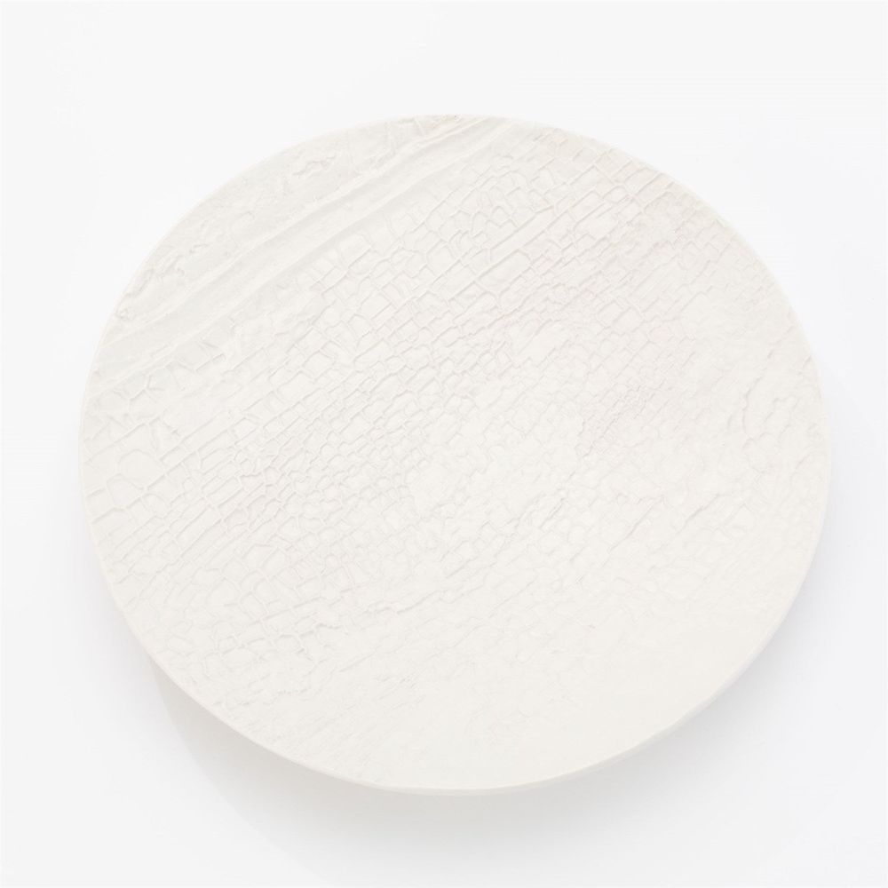 Serveware: Chargers & Server Plates Tree Texture Charger-Matte White