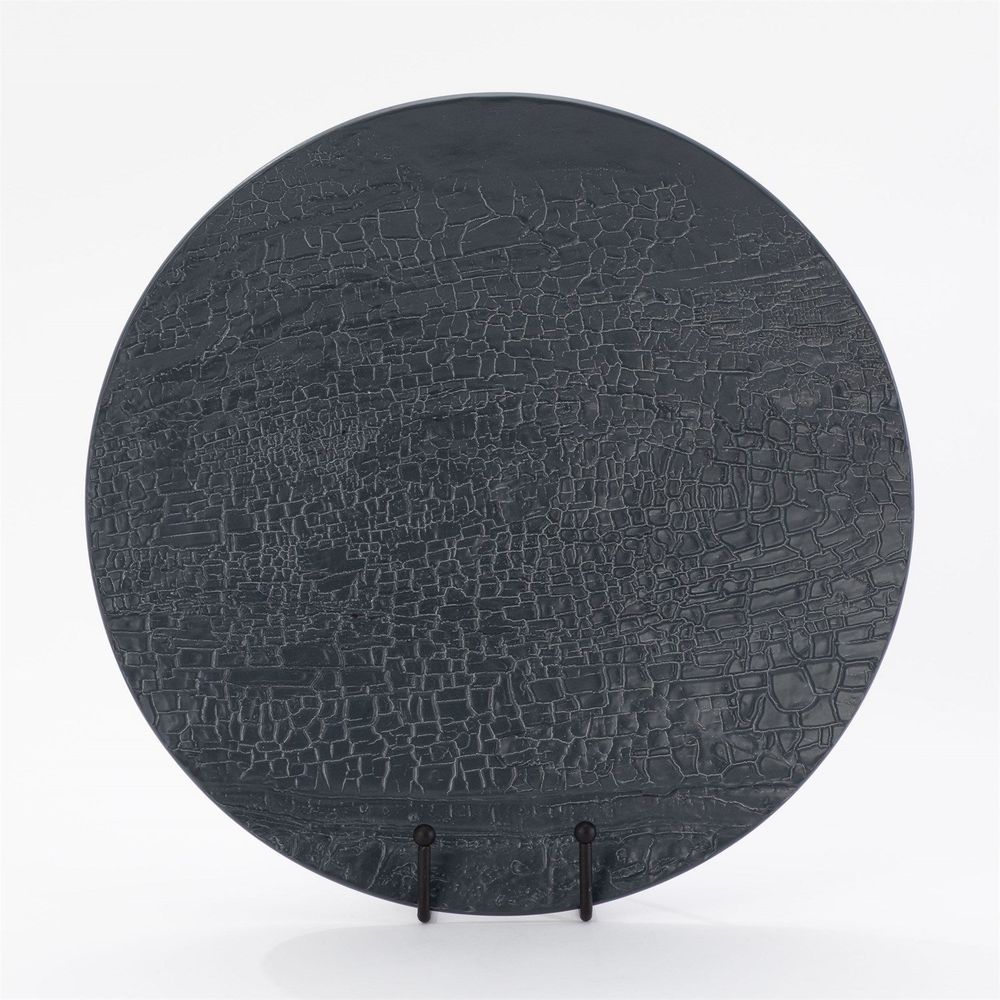Serveware: Chargers & Server Plates Tree Texture Charger-Matte Black