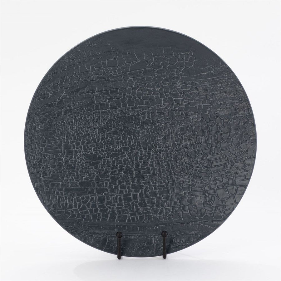 Serveware: Chargers & Server Plates Tree Texture Charger-Matte Black