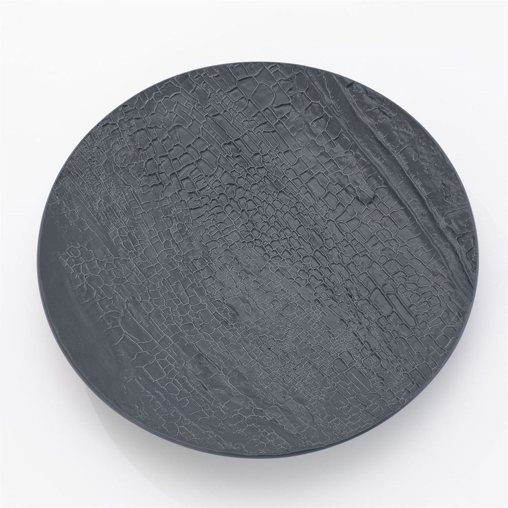 Serveware: Chargers & Server Plates Tree Texture Charger-Matte Black