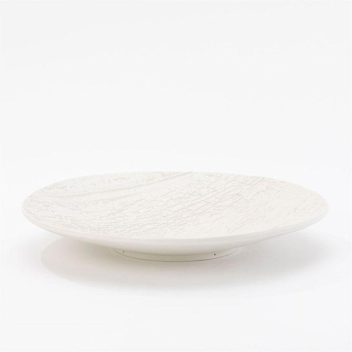 Serveware: Chargers & Server Plates Tree Texture Charger-Matte White