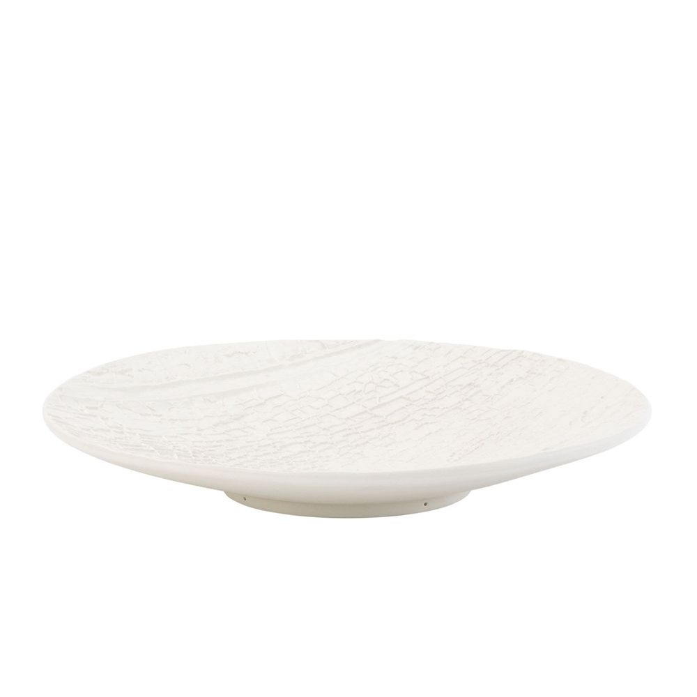 Serveware: Chargers & Server Plates Tree Texture Charger-Matte White