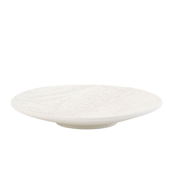 Serveware: Chargers & Server Plates Tree Texture Charger-Matte White