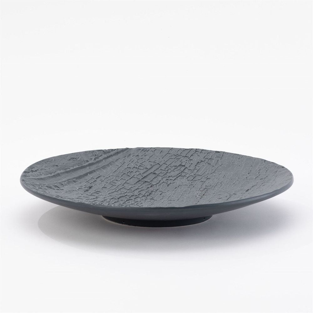 Serveware: Chargers & Server Plates Tree Texture Charger-Matte Black