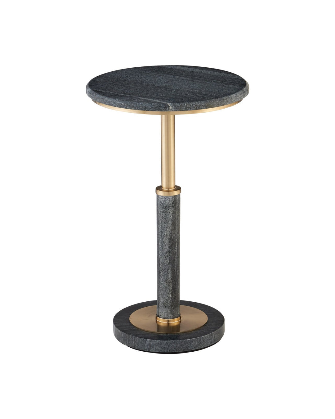 Side Tables Miles Black Marble Accent Table