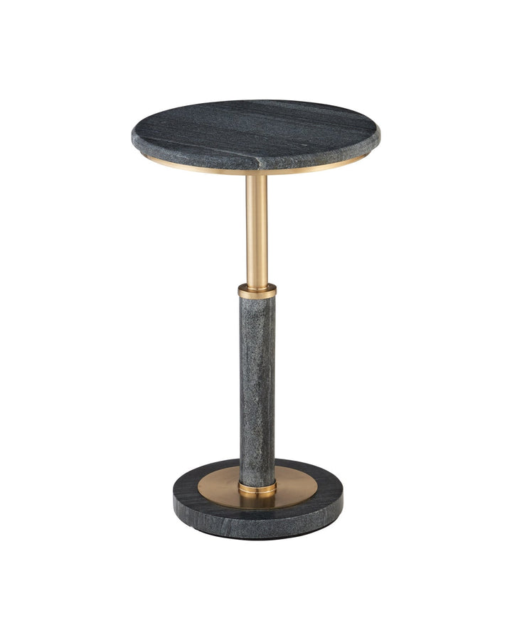 Side Tables Miles Black Marble Accent Table