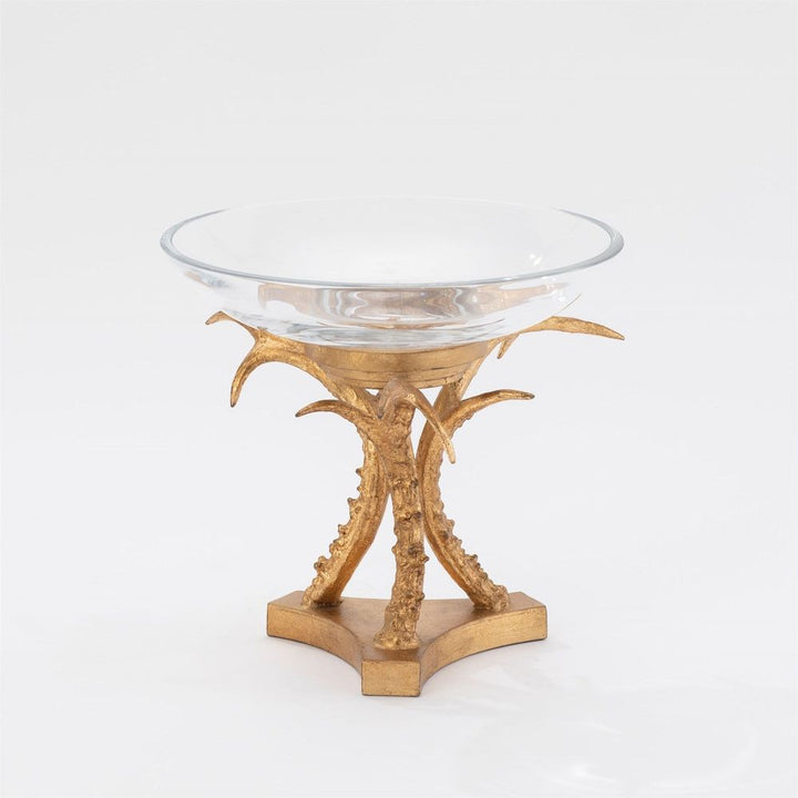 Bowls Bowl Holder W/Glass-Gold