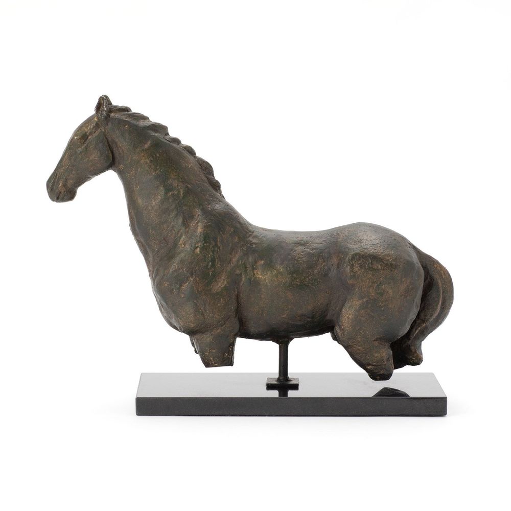 Decorative Objects Horse Sculpture-Iron/Granite