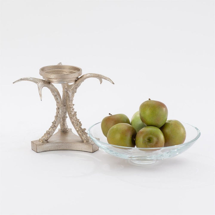 Bowls Bowl Holder W/Glass-Silver