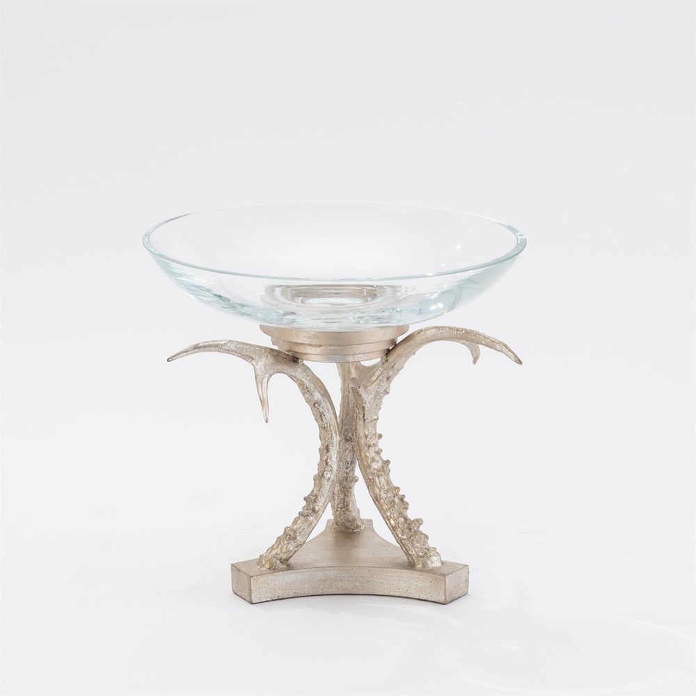 Bowls Bowl Holder W/Glass-Silver