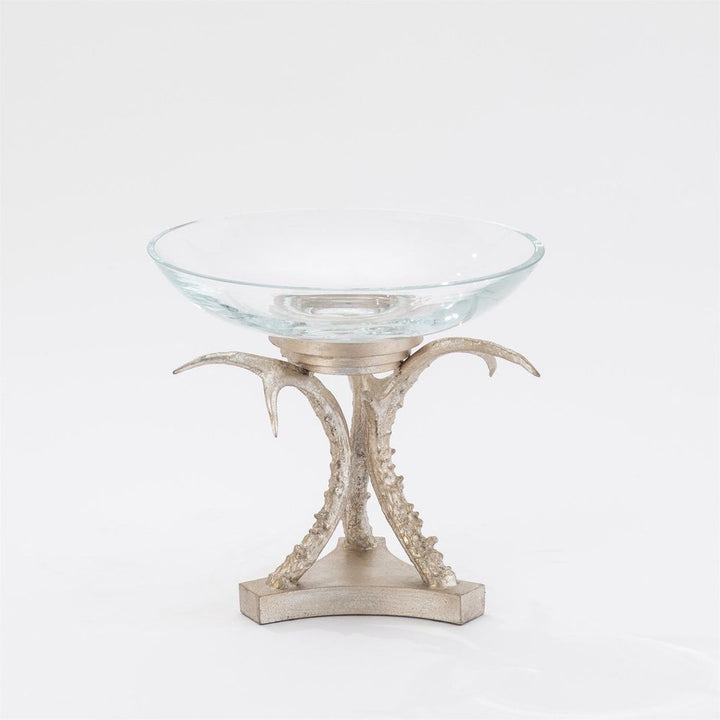 Bowls Bowl Holder W/Glass-Silver