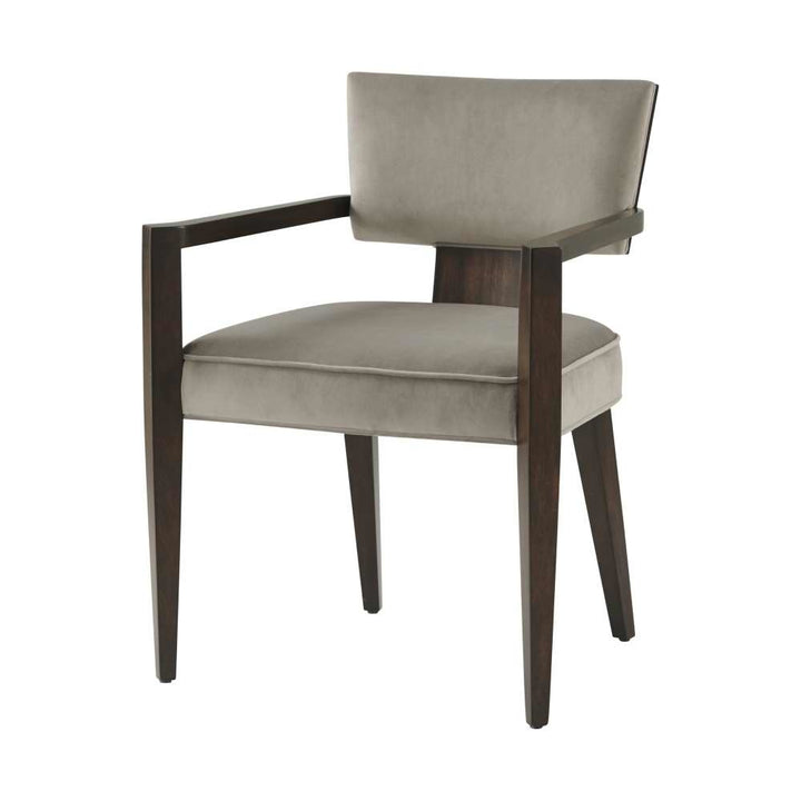 55 Broadway Armchair-Theodore Alexander-THEO-4105-053.1BSV-Dining ChairsDark Grey-2-France and Son