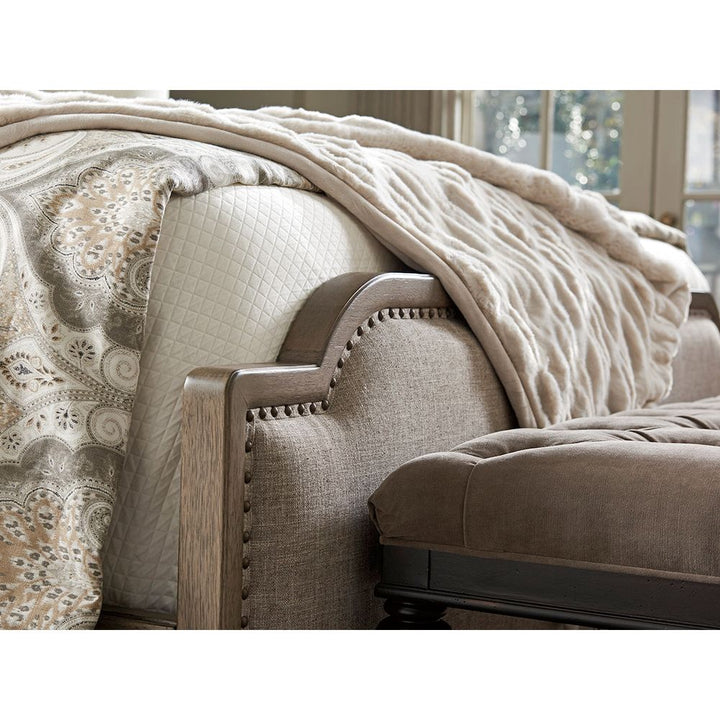 Stone Harbour Upholstered Bed 6/6 King - Hatteras Gray