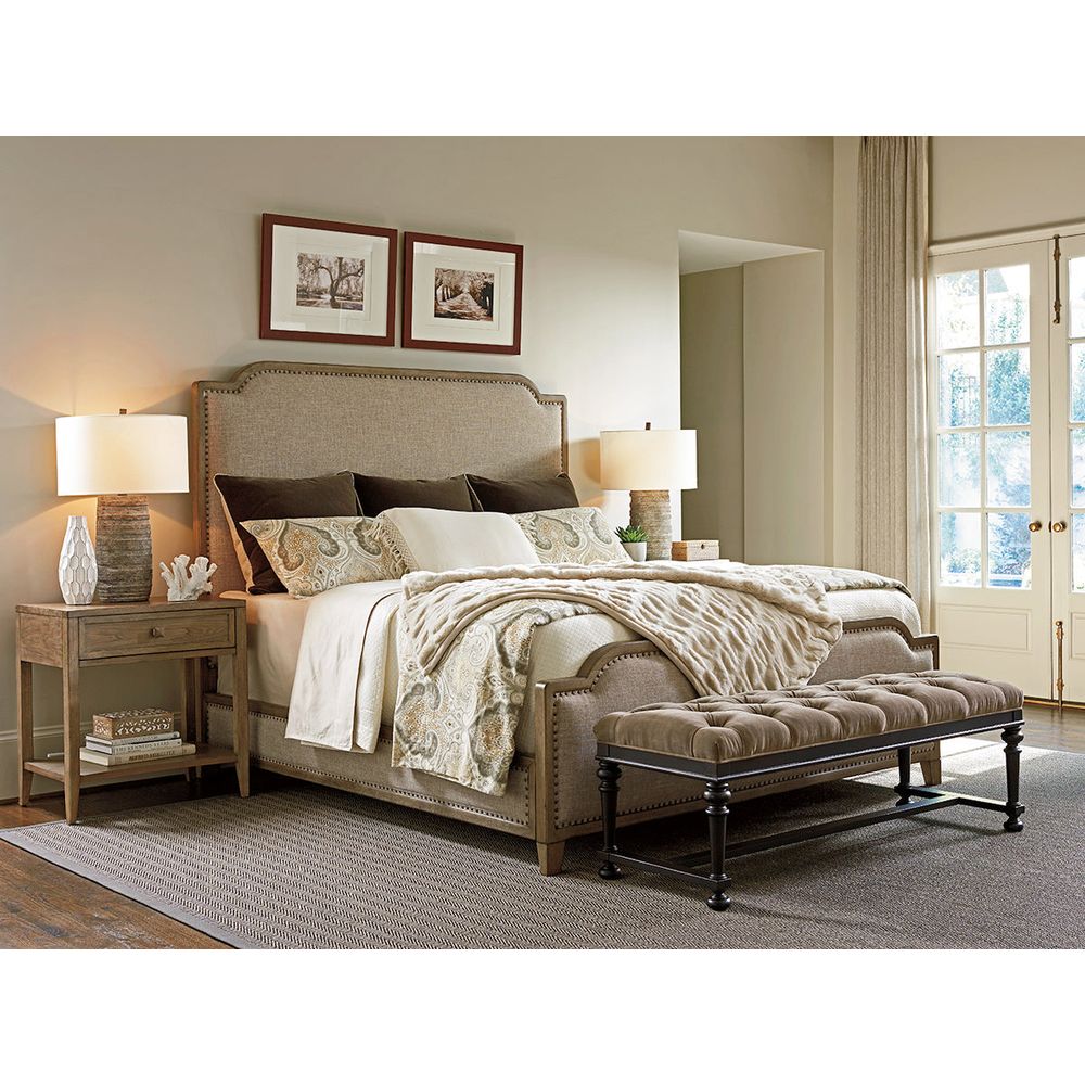 Stone Harbour Upholstered Bed 6/6 King - Hatteras Gray