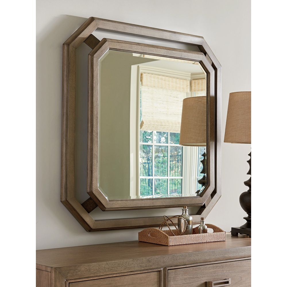 Mirrors Callan Square Mirror - Hatteras Gray