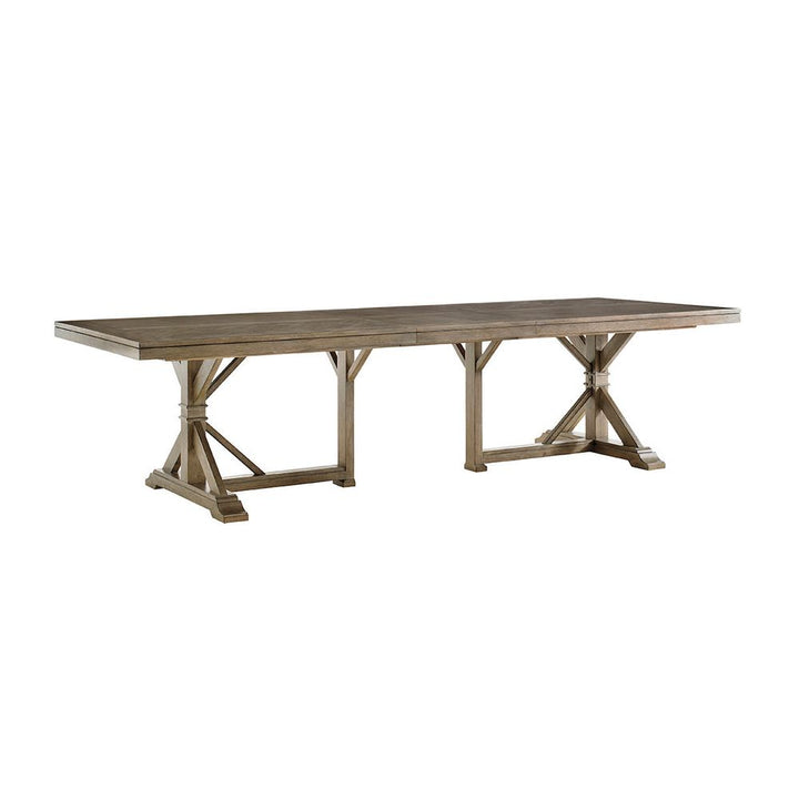 Pierpoint Double Pedestal Dining Table - Hatteras Gray