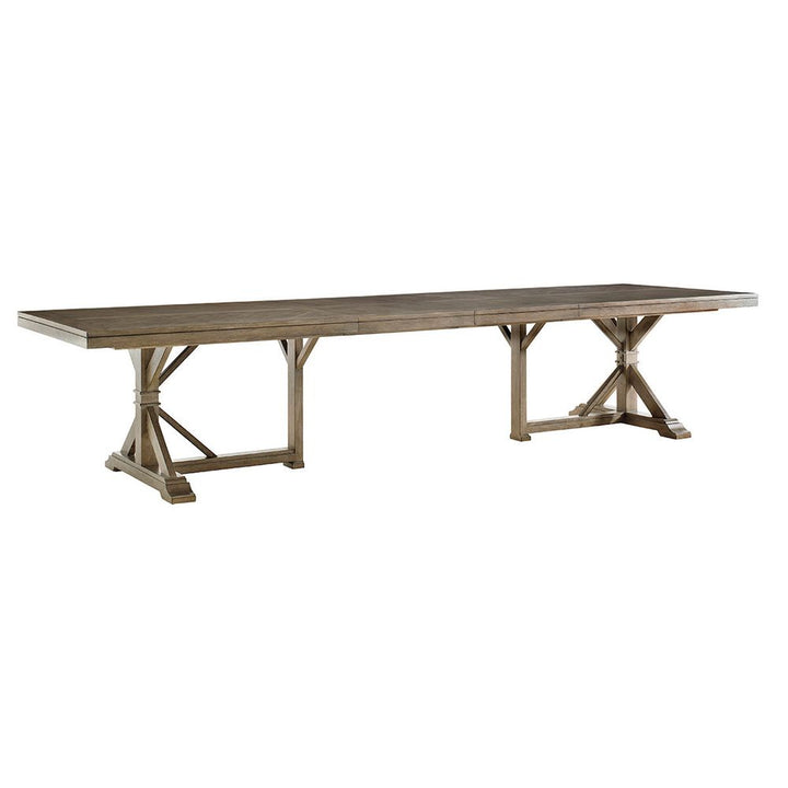 Pierpoint Double Pedestal Dining Table - Hatteras Gray
