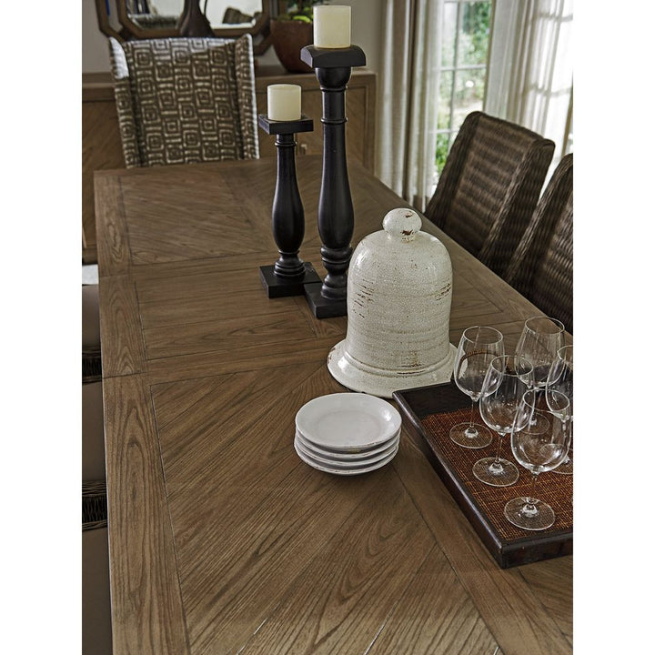 Pierpoint Double Pedestal Dining Table - Hatteras Gray