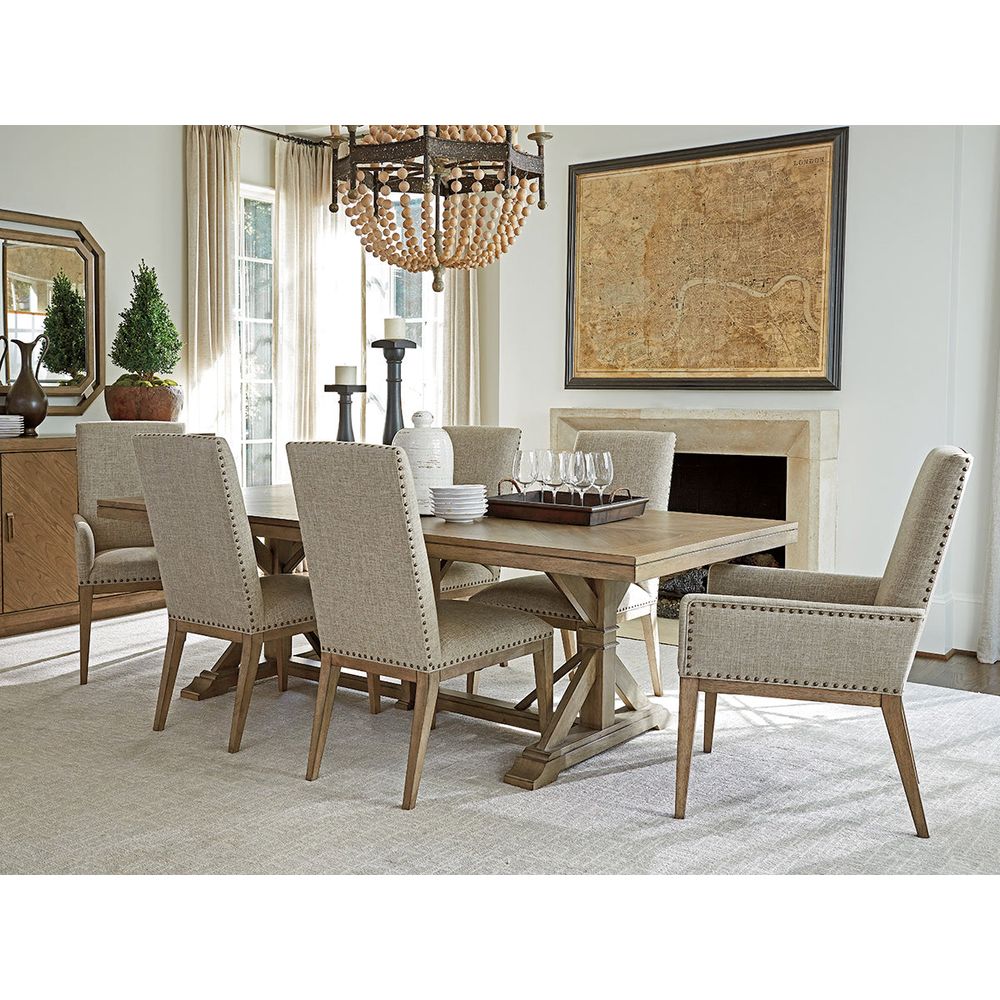 Pierpoint Double Pedestal Dining Table - Hatteras Gray