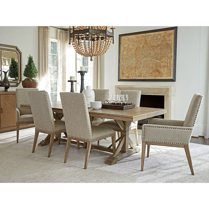 Pierpoint Double Pedestal Dining Table - Hatteras Gray