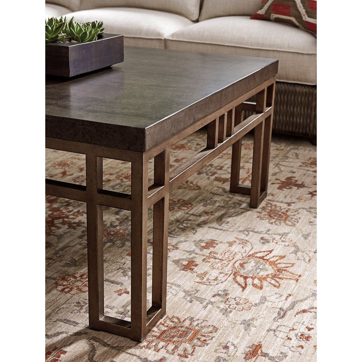Coffee Tables Montera Travertine Cocktail Table - Hatteras Gray
