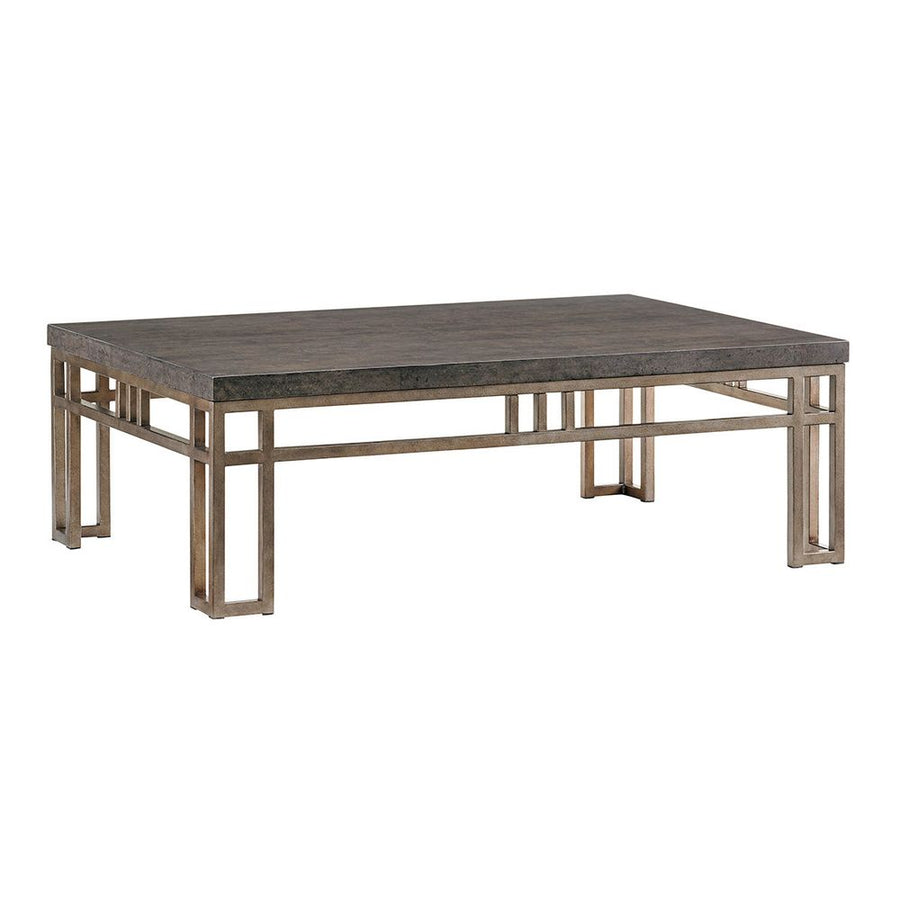 Coffee Tables Montera Travertine Cocktail Table - Hatteras Gray