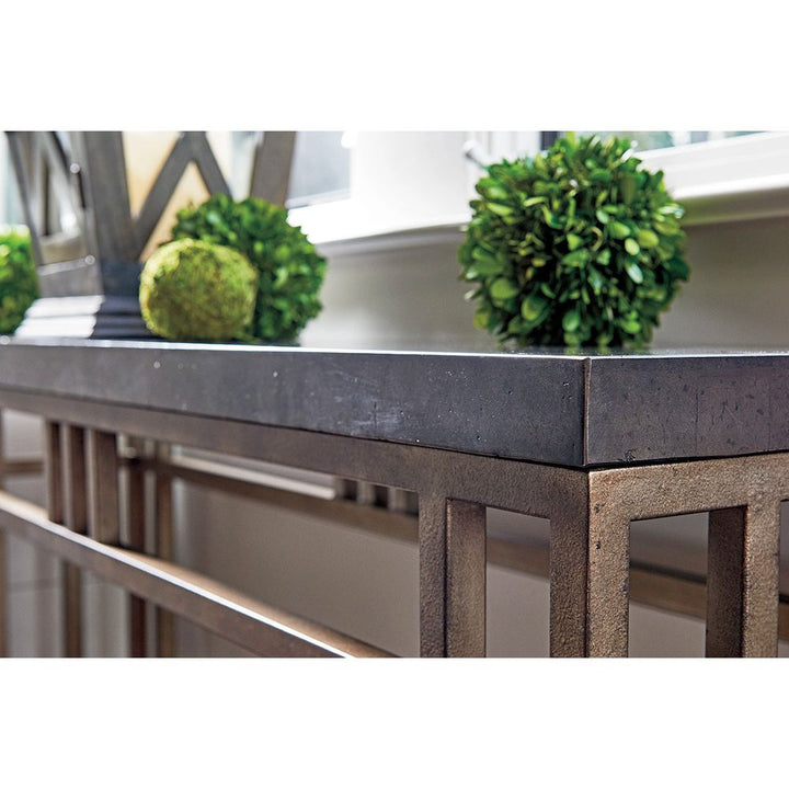 Montera Travertine Console - Hatteras Gray