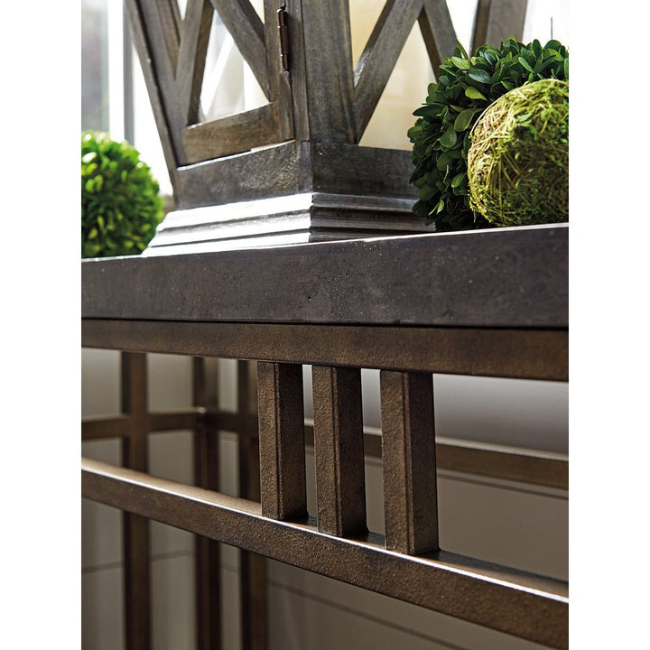 Console Tables Montera Travertine Console - Hatteras Gray