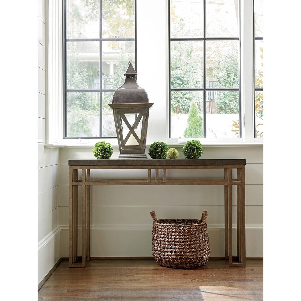 Console Tables Montera Travertine Console - Hatteras Gray