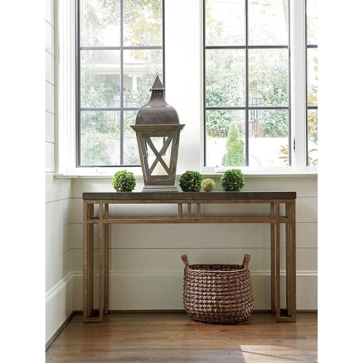 Console Tables Montera Travertine Console - Hatteras Gray